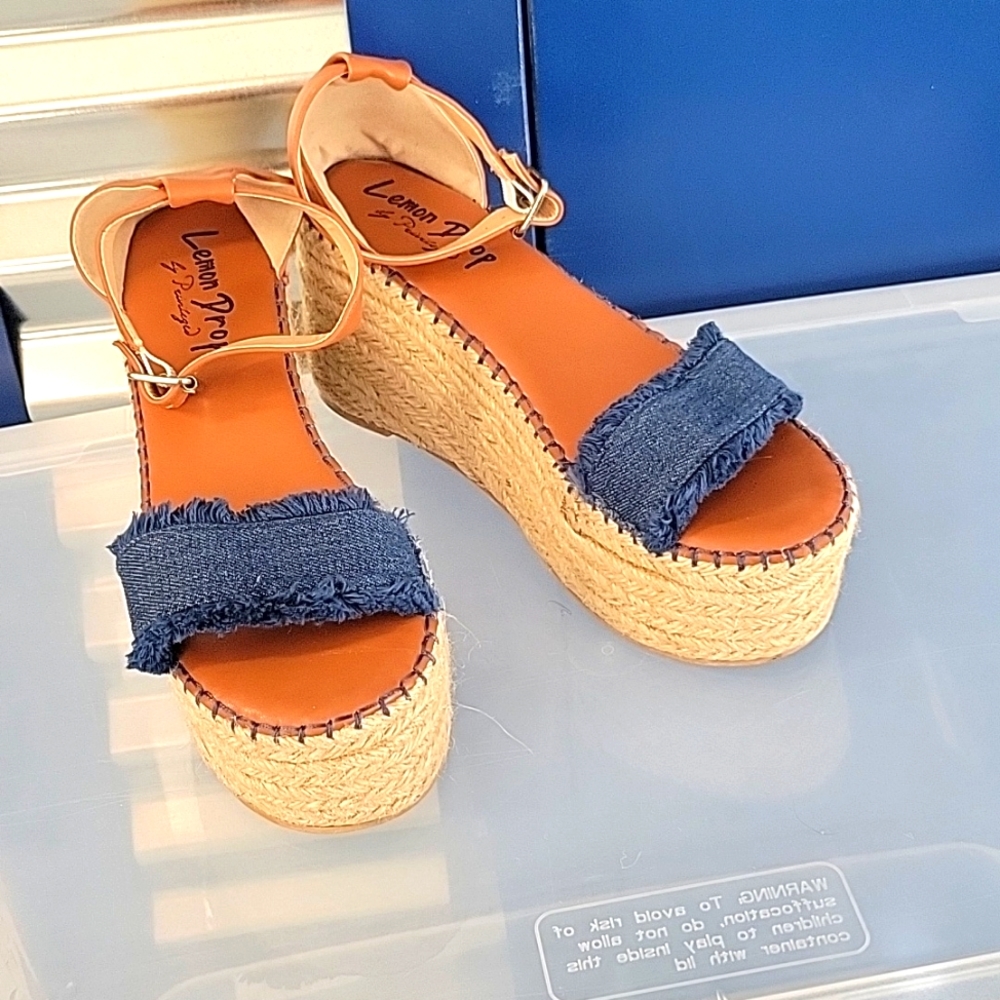 Lemon Drop Wedge Sandals